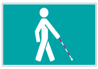 Red and white banded cane